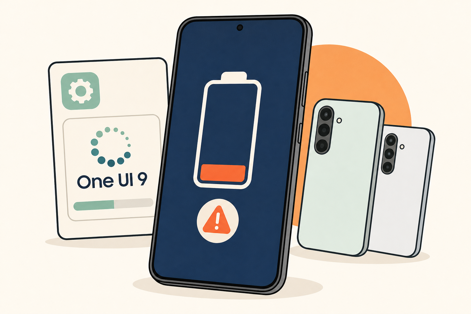 Illustration for Some Galaxy S24 users report battery drain after One UI 9, Android Central says