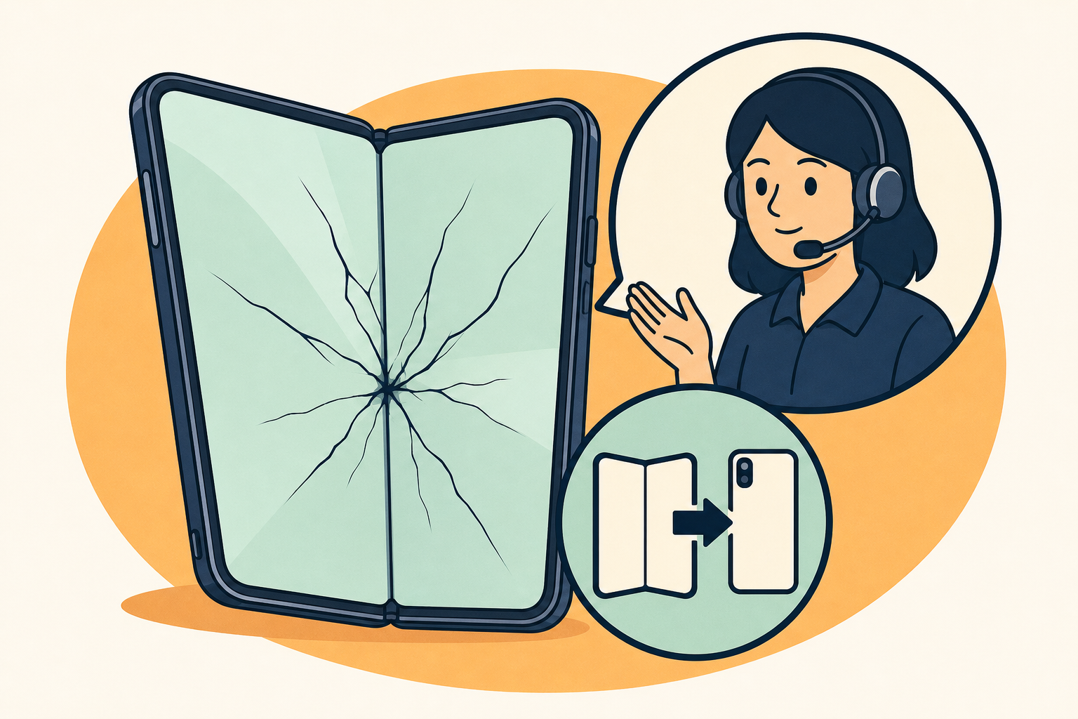 Illustration for Apple responds to reported iPhone Duo inner display cracking issue