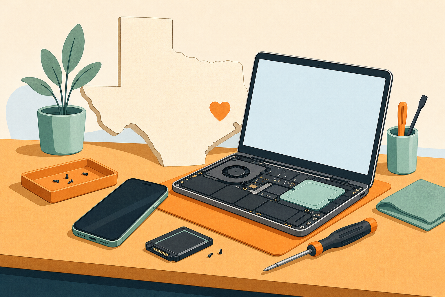 Illustration for Texas Repair Law Now Covers Consumer Electronics Over $50 Wholesale